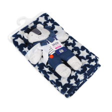 BABYMATEX BABYMATEX Deka s hračkou Lion Blue 75x100cm babaágynemű, babapléd