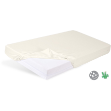 BABYMATEX Prémium Bambusz Vízálló Légáteresztő Gumírozott Matracvédő Lepedő Bézs Színben 60x120cm lakástextília