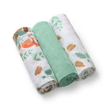 BabyOno 3 db-os színes,mintás textil pelenka - zöld mosható pelenka