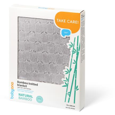 Babyono bambuszból kötött takaró 75 × 100 cm, szürke (5901435415436) lakástextília