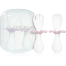 Babyono Be Active Ergonomic Utensils for Children étkészlet Pink 12 m+ 2 db babaétkészlet