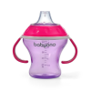 Babyono csöpögésmentes itatópohár puha csőrrel 3hó 180ml pink