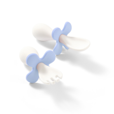  BabyOno Evőeszközkészlet dobozzal, ergonomikus, pasztell kék, 969/05 babaétkészlet