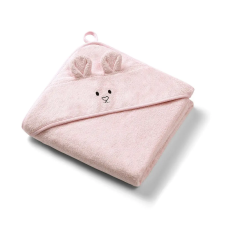 Babyono fürdőlepedő kapucnis bambusz 100x100cm egérfülekkel púderrózsaszín 1553/04 babatörülköző, kifogó