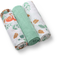 Babyono Muszlin pelenka, zöld, 3 db mosható pelenka