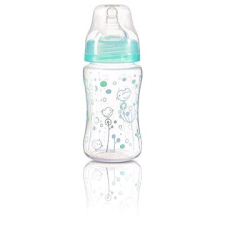 Babyono széles szájú antikolikus cumisüveg, 240 ml - türkizkék cumisüveg