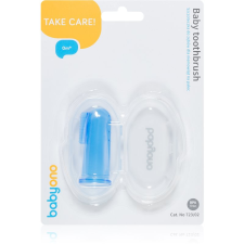 Babyono Take Care First Toothbrush ujjra húzható fogkefe gyermekeknek tokkal Blue 1 db fogkefe