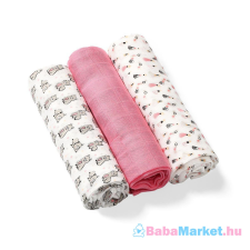 Babyono textilpelenka színes 3db bambusz 397/01 rózsaszín pelenka