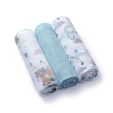 Babyono textilpelenka színes 3db bambusz világoskék 397/12 mosható pelenka