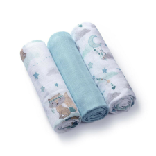 BabyOno textilpelenka színes 3db bambusz világoskék 397/12 mosható pelenka