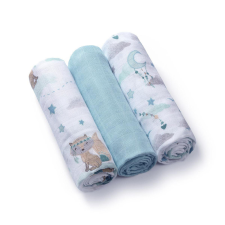 BabyOno textilpelenka színes 3db bambusz világoskék 397/12 mosható pelenka
