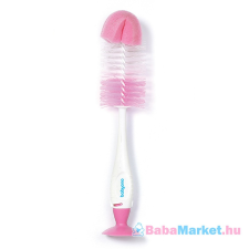 Babyono üveg- és cumimosó kefe tapadókoronggal 728/03 rózsaszín cumimosó kefe
