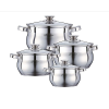 BachMayer Rozsdamentes acél főzőedény készlet üvegfedővel 4 db.