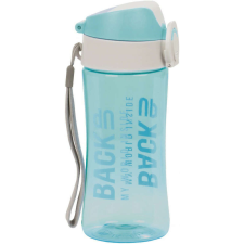 BackUp kulacs, 400 ml, átlátszó, türkiz kulacs, kulacstartó