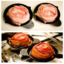 Baconkosár készítő sütőforma - szalonnatál sütő eszköz - 2 db-os készlet sütés és főzés