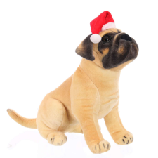  Baddy - plüss mopsz mikulás sapkában - 40cm plüssfigura