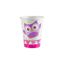 Baglyos papír pohár 266 ml 8 db/cs. party kellék