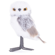 Bagoly MagicHome Karácsony, szürke, 13 cm karácsonyi dekoráció