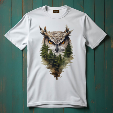  Bagoly póló (Férfi)(Áttetsző) férfi póló