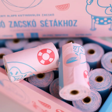 BagOrgani Prémium környezetbarát rózsaszín kutyapiszok zacskó, doboz (315 db) kutyafelszerelés
