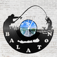 Bakelit óra - Balatoni horgász, Bakelit óra - Balatoni horgász falióra