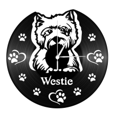 Bakelit óra - Westie (WDWR-bko-00201) falióra