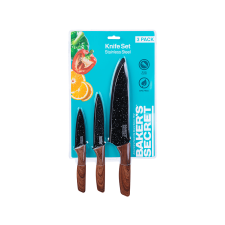 Baker's Secret 3 darabos fém konyhai kés szett (DA00991) konyhai eszköz