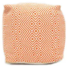 Bakero Bakero Pouf Martos orange/white (40x40 cm) lakástextília