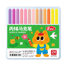 Baking & Pet Kft Akril festék filctoll készlet hordozható tárolóban -24db filctoll, marker