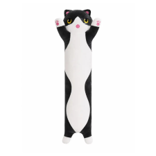 Baking &amp; Pet Kft Hosszú fekete-fehér cica plüsspárna – 50 cm plüssfigura