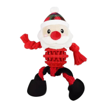 Baking &amp; Pet Kft Mikulás plüss kutyajáték fogtisztító labdával- 28cm játék kutyáknak