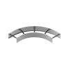 BAKS LDSP300H150 Nagyfesztávú kábellétra külső sarokidom vízszintes 150x300mm 90 fokos szalaghorganyzott, anyagvastagság 1,5mm 423031