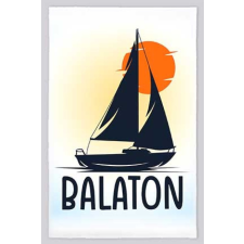 Balatonos kéztörlő, konyharuha, Balaton, vitorlás lakástextília