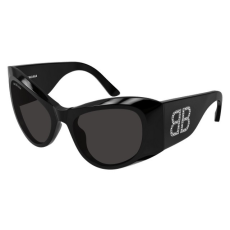 Balenciaga BB0393S 005 SHINY SOLID BLACK GREY napszemüveg