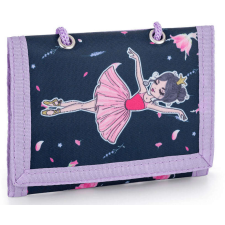Balerina pénztárca, 10x14cm, sötétkék-rózsaszín pénztárca