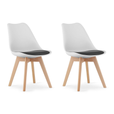 BALI MARK 2 db fehér és fekete étkezőszék készlet bútor