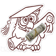  Ballagási ajándék pénzátadó bagoly dekorációs kellék