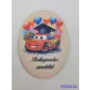  Ballagásodra szeretettel ovális 11,2x8,2cm - Villám McQueen