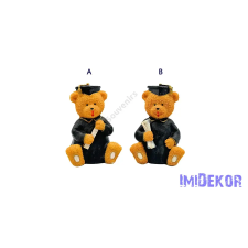  Ballagó maci figura 9x12cm - B dekorációs kellék