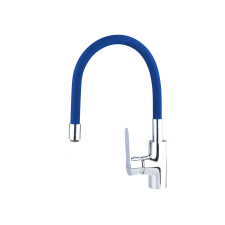 BALLETTO 1 év Mosogató csaptelep, hajlékony szilikon kifolyócsővel, 35mm, kék csaptelep