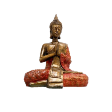 Balnea Buddha ülő szobor 20 cm - NARANCS szín dekoráció