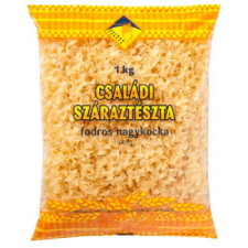 BALOGH CSALÁDI TÉSZTA FODROS NAGYKOCKA TOJÁS NÉLKÜLI 1KG tészta