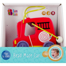 BamBam Gurulós Játék Tűzoltóautó Gyöngyökkel BamBam (01536B) autópálya és játékautó