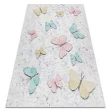 BAMBINO 1610 mosható szőnyeg Pillangók gyerekeknek csúszásgátló - krém 80x150 cm lakástextília