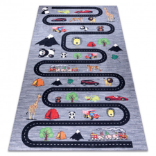 BAMBINO 2092 mosható szőnyeg Utcák, autók gyerekeknek csúszásgátló - antracit 80x150 cm lakástextília