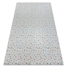 BAMBINO 47890 mosható szőnyeg Pöttyök gyerekeknek csúszásgátló - fehér / barna 200x290 cm lakástextília