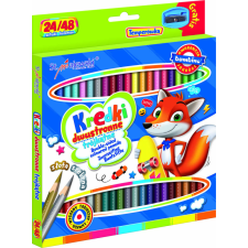 BAMBINO Kétoldalas háromszögletű iskolai ceruza 24/48 színű + hegyező színes ceruza