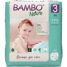 Bambo Nature 3, 28 db 4-8 kg számára pelenka