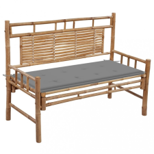  Bambusz kerti pad párnával 120 cm kerti bútor
