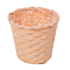  Bambusz kosár kerek barack D16,5cm M14cm dekorációs kellék